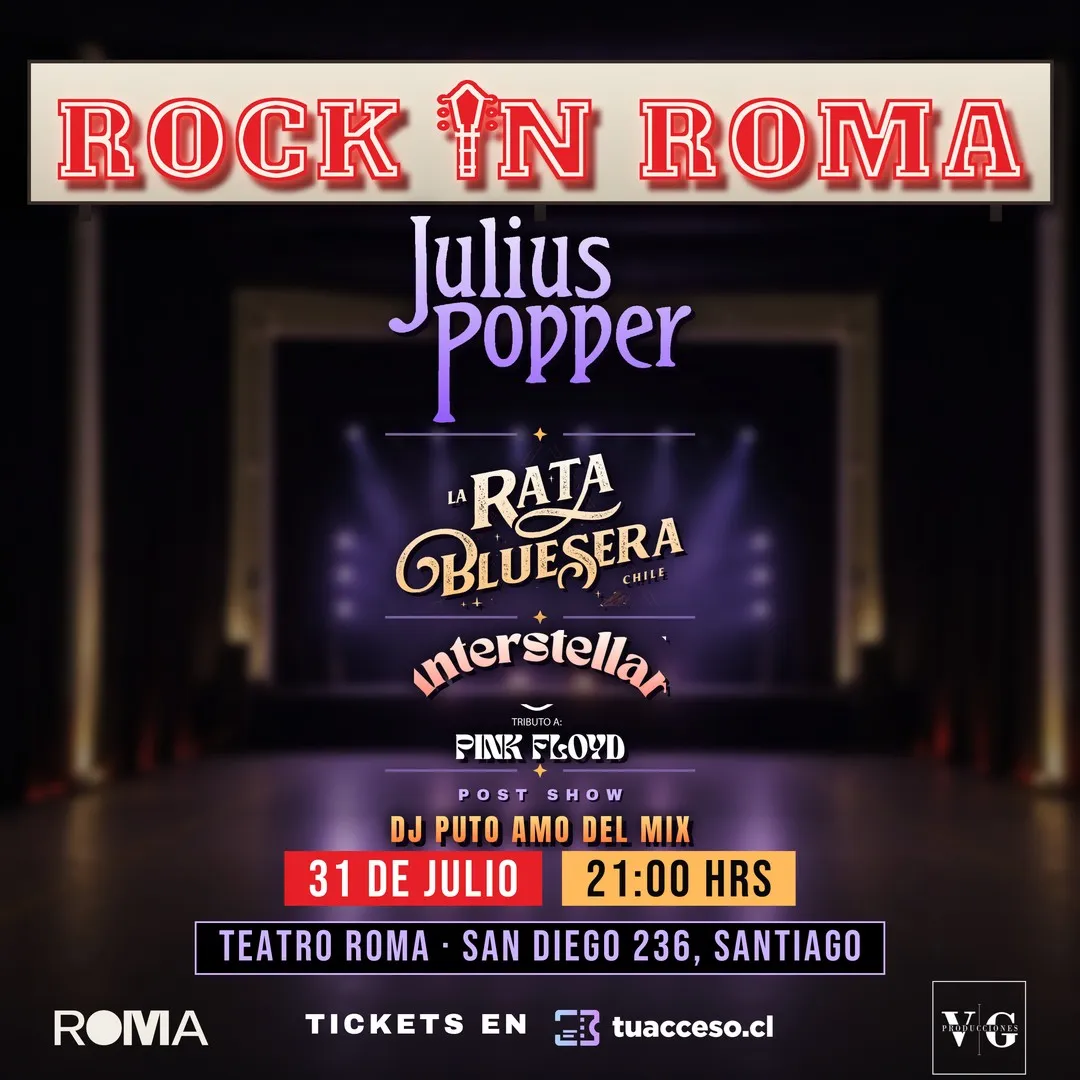 Teatro Roma albergará nuevo festival: Julius Popper, La Rata Bluesera y más